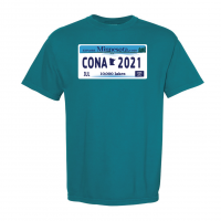 ADULT CONA YIG 2021 Minnesota License Plate - Comfort Colors 1717 Topaz Blue