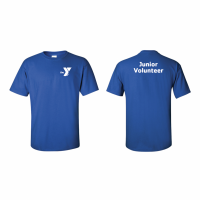 Y Logo Left Chest Junior Volunteer - Royal Tshirt