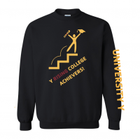Y Rising College Achievers Crewneck - Gildan 18000 Black