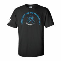 Univeristy Y Power of Yet Hands Tee - Gildan 2000 Black