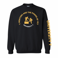 Univeristy Y Power of Yet Step Crewneck NO BACK TEXT - Gildan 18000 Black