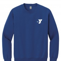 Y Logo Left Chest Crewneck Royal - Embroidered