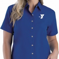 Ladies Short Sleeve Oxford Shirt