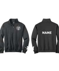Spring Lake Badge 1/4 Zip w/ Name - Jerzees 995MR Black Heather