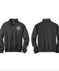 Spring Lake Badge 1/4 Zip NO Name - Jerzees 995MR Black Heather