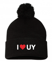 Y University I Heart UY Pom Beanie - Sportsman SP15 Black