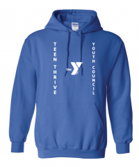 ADULT Teen Thrive Youth Council Hoodie w/ Name - Gildan 18500 Royal