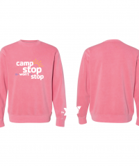 Spring Lake Camp Stop Crewneck NO Names- Independent Trading Co PRM3500 Pink