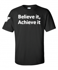Y University Believe Achieve Short Sleeve- Gildan 2000 Black