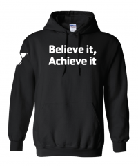 Y University Believe Achieve Pullover Hoodie - Gildan 18500 Black