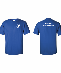 Y Logo Left Chest Junior Volunteer - Royal Tshirt