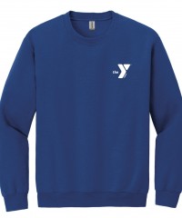 Y Logo Left Chest Crewneck Royal - Embroidered