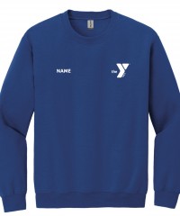 Y Logo Left Chest Crewneck Royal - Embroidered Names