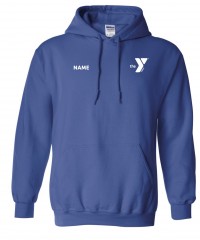 Y Logo Left Chest Hoodie Royal - Embroidered Names